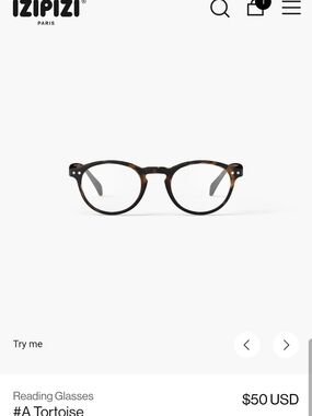 IZIPIZI Tortoise Round Reading Glasses -2.0 Unisex